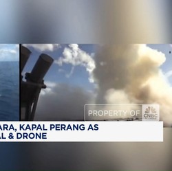 Video: Laut Merah Memanas, Kapal Perang AS Dibombardir Rudal & Drone