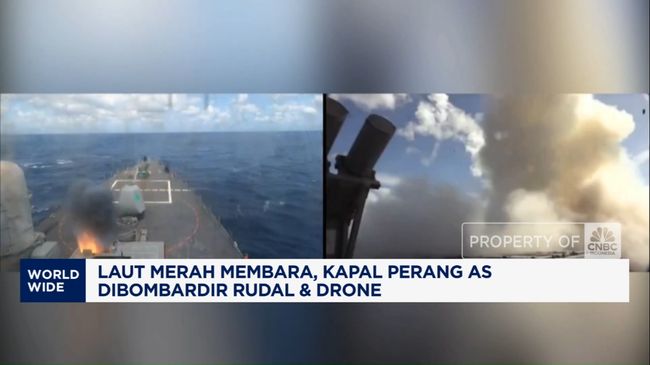 Laut Merah Membara, Kapal Perang AS Dibombardir Rudal & Drone