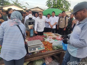Menko Zulhas Sidak Pasar Sidoarjo, Pastikan Harga Bapok di Jatim Stabil