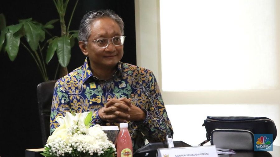 Menteri Pekerjaan Umum (PU) Dody Hanggodo saat menghadiri rapat dengan Menteri Koordinator Bidang Infrastruktur dan Pembangunan Kewilayahan (IPK), Agus Harimurti Yudhoyono (AHY), Jakarta, Senin, (8/1/2025). (²©²ÊÍøÕ¾/Muhammad Sabki)