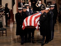 Potret Jenazah Jimmy Carter Tiba di Washington Jelang Pemakaman