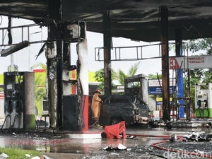 Mobil Pemicu Kebakaran SPBU Cuplik Pakai Tangki Modifikasi untuk Timbun BBM