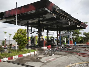 SPBU Cuplik Sukoharjo Kebakaran, Api Berasal dari Ledakan di Mobil