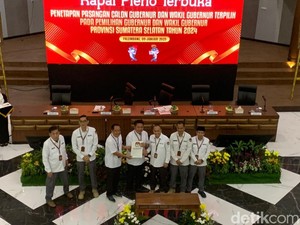 HDCU Ditetapkan Gubernur-Wagub Sumsel Terpilih, Pelantikan 7 Februari