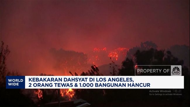 Kebakaran Dahsyat Los Angeles, 1.000 Bangunan Hancur & 2 Tewas