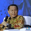 Ketua Komisi XII DPR RI, Bambang Patijaya saat memberi pemaparan dalam dalam diskusi panel MINDialogue "Hilirisasi dan Industrialisasi Strategi Kunci Menuju Indonesia Emas 2045" di Soehanna Hall, SCBC, Jakarta, Kamis (9/1/2025). (CNBC Indonesia/Muham