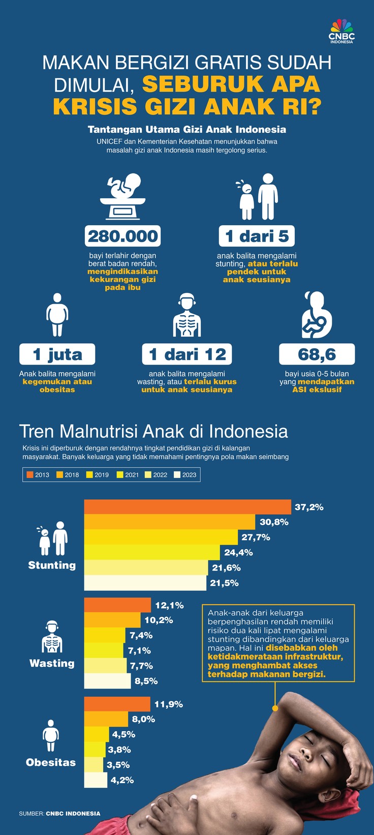 Makan Bergizi Gratis sudah dimulai, Seburuk Apa Krisis Gizi Anak RI?