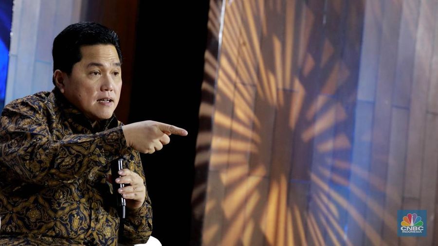 Menteri BUMN Erick Thohir dalam acara diskusi panel MINDialogue 