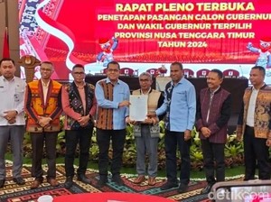 KPU Tetapkan Melki-Jhoni Jadi Gubernur-Wakil Gubernur NTT Terpilih 2025-2030