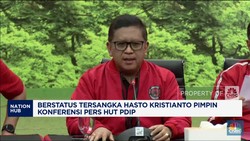 Video : Status Tersangka, Hasto Pimpin Konferensi Pers HUT PDIP