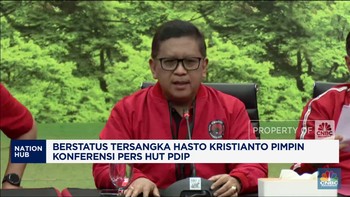 Video : Status Tersangka, Hasto Pimpin Konferensi Pers HUT PDIP