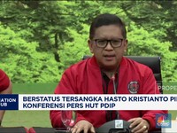 Video : Status Tersangka, Hasto Pimpin Konferensi Pers HUT PDIP
