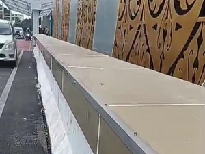 Material Overpass Stasiun Kereta Api Medan yang Rusak Sudah Diperbaiki