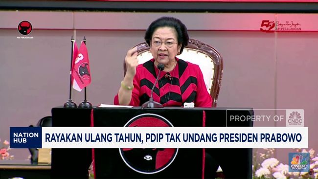 Video:Rayakan Ulang Tahun, PDIP Tak Undang Presiden Prabowo