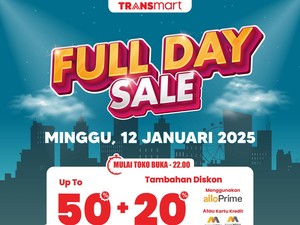 Besok Serbu Transmart Full Day Sale! Hujan Diskon 50% + 20% Aneka Produk