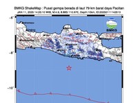 Gempa M4,9 Guncang Pacitan, Lokasinya di Zona Megathrust