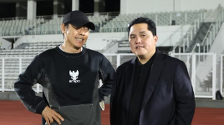 Erick Thohir dan Shin Tae-yong. (Instagram/shintaeyong7777)