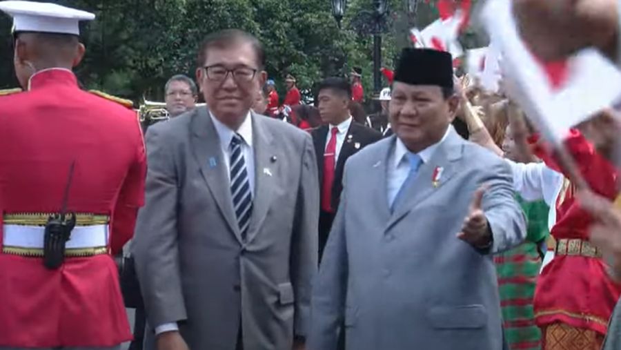 Presiden Prabowo Subianto dan PM Jepang Ishiba Shigeru di Istana Bogor, Jawa Barat, Sabtu (11/1/2025). (YouTube/Sekretariat Presiden)