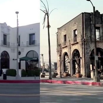 Potret Baru 'Neraka' Bak Gaza di LA AS, Penampakan Sebelum & Sesudah