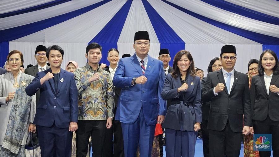 Pelantikan pejabat di Kementerian Komunikasi dan Digital, Jakarta, Senin (13/1/2024). (CNBC Indonesia/Intan)