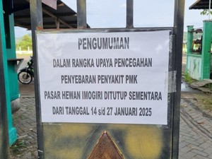 Pasar Hewan Imogiri Ditutup 14 Hari Imbas PMK Ngegas