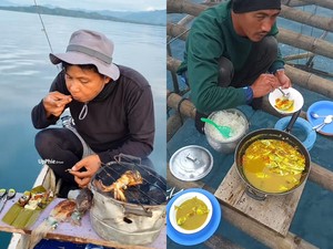 Tak Sabar! 5 Orang Ini Mancing Ikan dan Cumi Langsung Dimasak