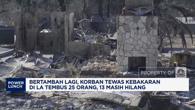 Video: Korban Tewas Kebakaran di LA Tembus 25 Orang, 13 Masih Hilang