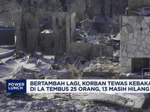  Korban Tewas Kebakaran di LA Tembus 25 Orang, 13 Masih Hilang