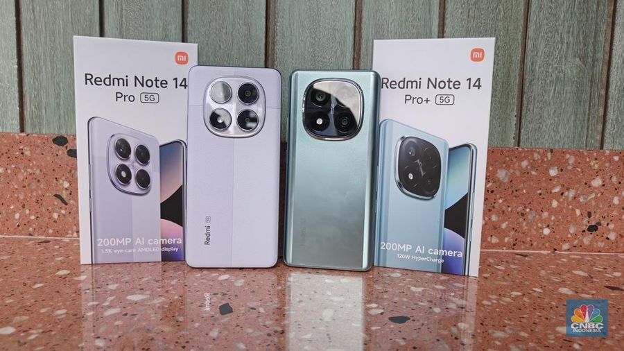 Redmi Note 14 Pro dan Redmi Note 14 Pro+. (CNBC Indonesia/Novina)