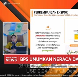 Video: RI Cetak Surplus Neraca Dagang USD 2,24 Miliar di Desember 2024