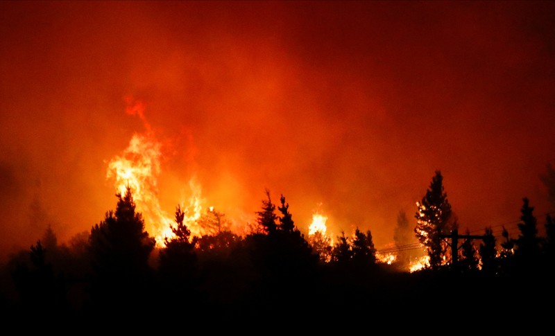 Seorang petugas pemadam kebakaran bekerja memadamkan kebakaran hutan di Epuyen, di wilayah Patagonia, Chubut, Argentina, 15 Januari 2025. Seorang petugas pemadam kebakaran bekerja memadamkan kebakaran hutan di Epuyen, di wilayah Patagonia, Chubut, Argentina, 15 Januari 2025. (REUTERS/Matias Garay)