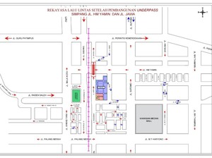 Rekayasa Lalu Lintas di Sekitar Underpass HM Yamin Medan Usai Diresmikan