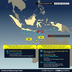 Waspada Bibit Siklon Tropis Taliah di RI, Cek Prediksi Cuaca Kedepan