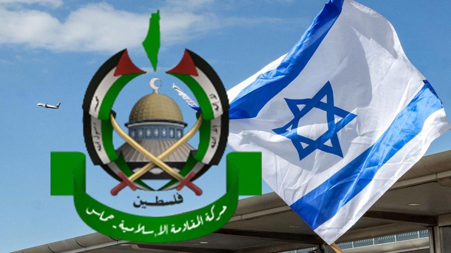 Foto kolase logo Hamas dan Israel. (CNBC Indonesia)
