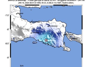Gempa M 3,5 Terjadi di Jember Dampak Aktivitas Sesar Aktif