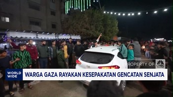 Video: Warga Gaza Rayakan Kesepakatan Gencatan Senjata Israel-Hamas