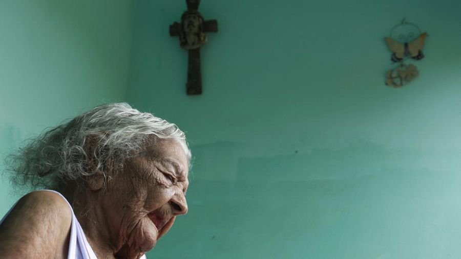 Deolira Gliceria Pedro da Silva, wanita berusia 119 tahun. (REUTERS/Ricardo Moraes)