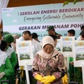 PIS Tanam Pohon dan Pasang PLTS di SMPN 2 Cilegon