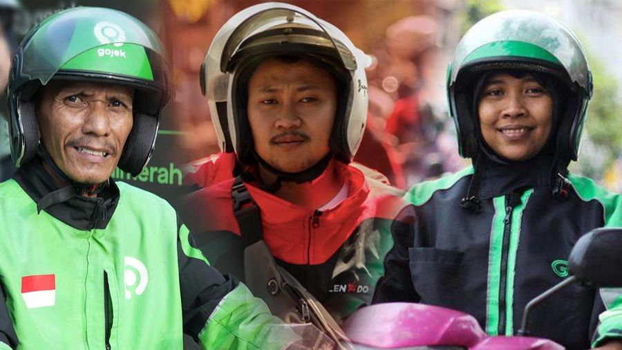 Foto Kolase Pengendara Gojek, Zendo, Grab. (Dok. Gojek, Zendo, Grab)