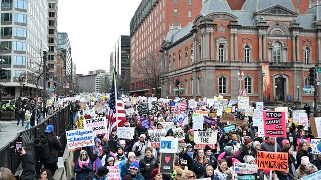 AS Chaos! Potret 50.000 Warga Serbu Washinton Jelang Pelantikan Trump