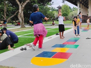 Taman Bermain di Puspem Badung Ramai Dikunjungi Warga
