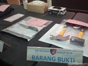 Penampakan Pisau hingga Palu Saksi Bisu Satpam Bogor Dibunuh Majikan