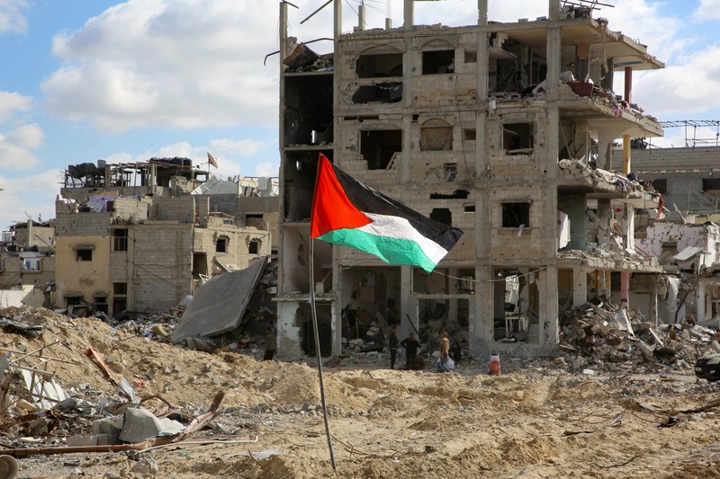 Israel Palestinians This drone photo shows displaced Palestinians returning to Rafah, a day after the ceasefire deal between Israel and Hamas came into effect, Gaza Strip, Monday, Jan. 20, 2025. (AP Photo/Jehad Alshrafi)