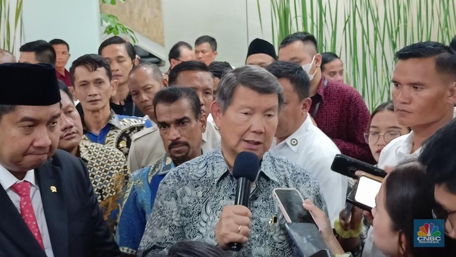 Ketua Satgas Perumahan Hashim Djojohadikusumo. (CNBC Indonesia/Ferry Sandi)