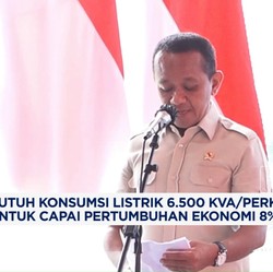 Video: Capai Ekonomi 8%, Konsumsi Listrik RI Harus 6.500 KVA/kapita