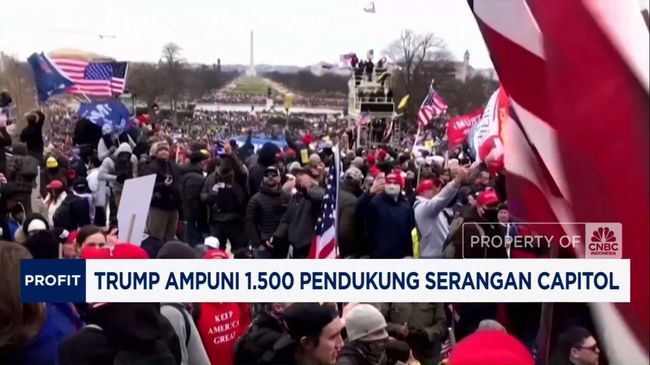 Video: Jadi Presiden AS, Trump Ampuni 1.500 Pendukung Serangan Capitol