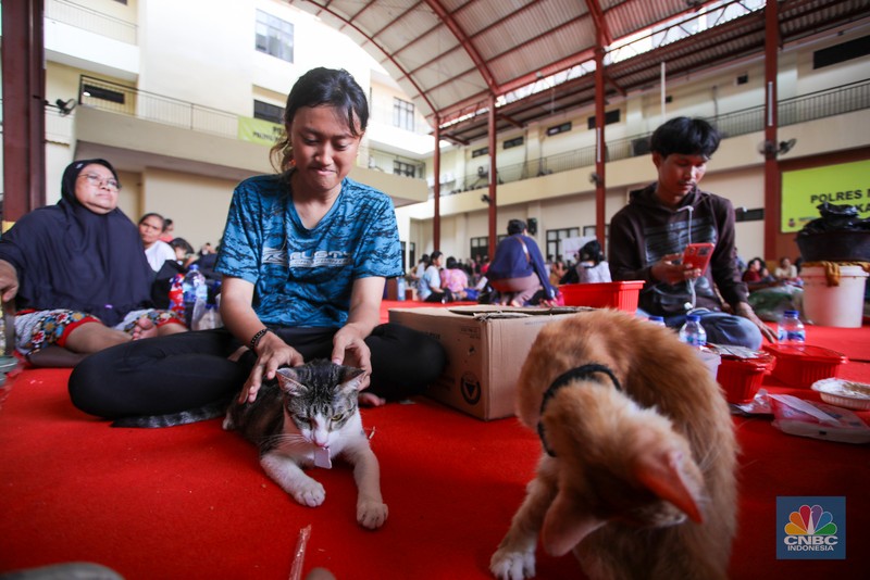 Korban kebakaran Jalan Kemayoran Gempol, RT. 02 RW. 04, Kelurahan Kebon Kosong, Kecamatan Kemayoran mengungsi di posko bencana Polres Metro Jakarta Pusat, Selasa (21/1/2025). (CNBC Indonesia/Faisal Rahman) Korban kebakaran Jalan Kemayoran Gempol, RT. 02 RW. 04, Kelurahan Kebon Kosong, Kecamatan Kemayoran mengungsi di posko bencana Polres Metro Jakarta Pusat, Selasa (21/1/2025). (CNBC Indonesia/Faisal Rahman)