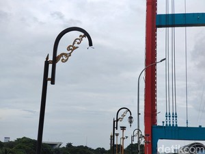 Setelah Kabel di Jembatan Musi, Kini Lampu Hias Jembatan Ampera yang Dicuri