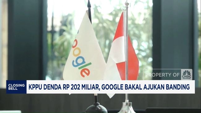 Didenda KPPU Rp 202 Miliar, Google Bakal Ajukan Banding!