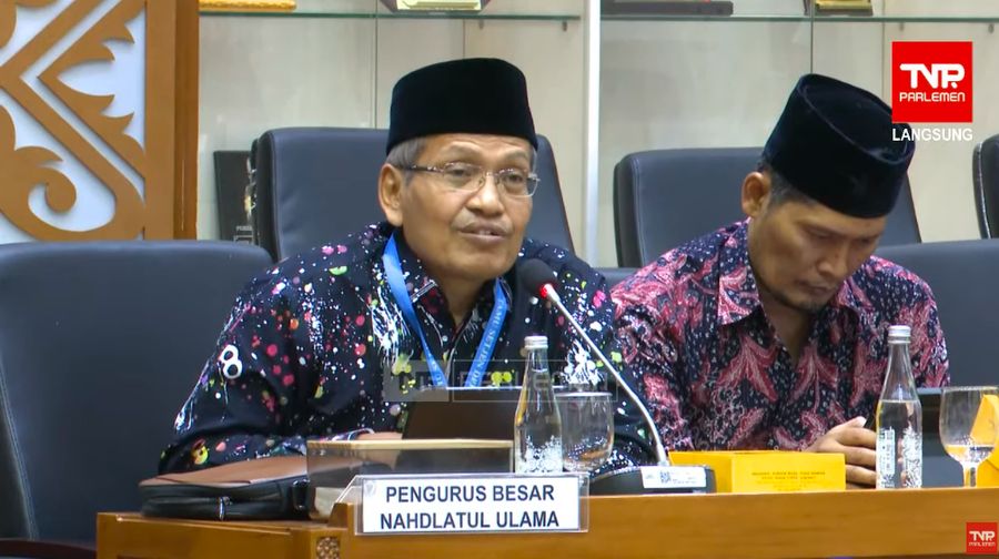 Perwakilan PBNU dalam Rapat Pleno dengan Baleg DPR RI. (Tangkapan Layar Youtube/TVR Parlemen)